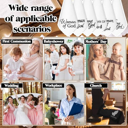 HunnmingRe Christian Handkerchief for Women Inspirational Gifts Bulk Inspirational Religious Bible Verse Handkerchief - style: Woman of God