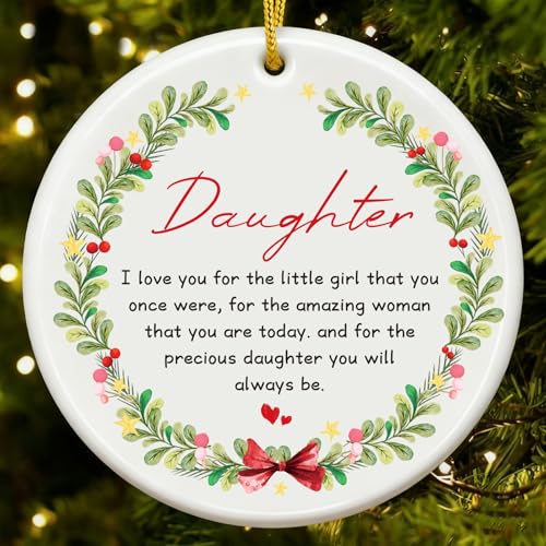 FaCraft Daughter Christmas Ornament 2026 - Daughters Gifts from Mom Dad - color: 1-2 Daughter