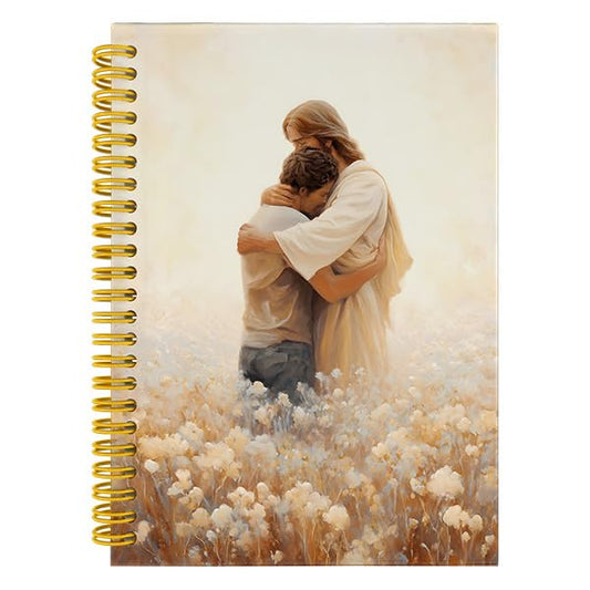 Christian Jesus Notebook Journal, Christian Gifts for Men Faith, Bible Prayer Journal, Jesus Hugging Man Religious Spiral Hardcover Notebook for Work Study, 5.5x8.3 Inch - color: Multiple color9