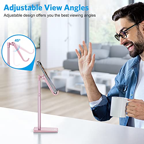 OMOTON CA02 Cell Phone Stand with Charging Hole for Desk Rose Gold - color: Rosegold