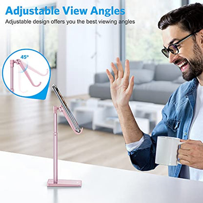 OMOTON CA02 Cell Phone Stand with Charging Hole for Desk Rose Gold - color: Rosegold