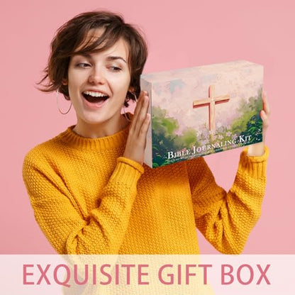 XKDOUS 58 Bible Study Supplies Journaling Kit, Bible Highlighters, Khaki - color: Khaki