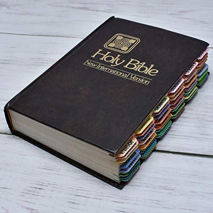 Bible Index Tabs New & Old Testament Tabs Matte Laminated Floral Design, Bible Journaling Supplies - 122 Pcs (Polka Dots) - color: Dots