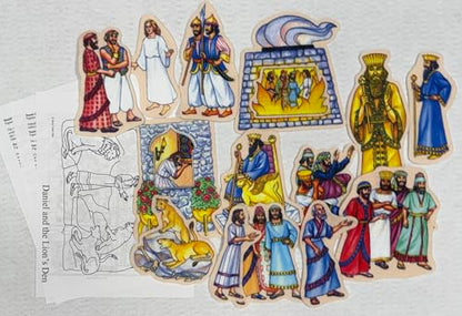 Story Time Felts Daniel and The Lions Den Felt Figures for Flannel Board Bible Stories Precut