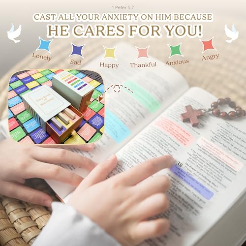 Jesus Plush Christian Bible Verse Scripture Cards with Crochet Jesus Stuffed, Christian Gifts for Women, Inspirational Prayer Cards, Faith Gift for Women Communion Gifts Read Me When Baptism Gifts Encouragement Gift - color: Jesus