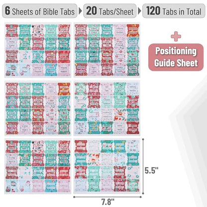 Mr. Pen- Bible Tabs, 120 pcs, Floral Design, Laminated Tabs for Women - color: Floral Design