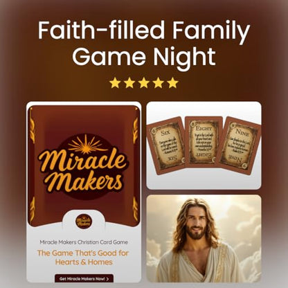 Miracle Makers Card Game | Christian-Themed, No Biblical Knowledge Required | Non-Denominational Fun | Ages 7+, 2–4 Players | Faith-based Gift | Great for Homeschool, Sunday School & Family Game Night