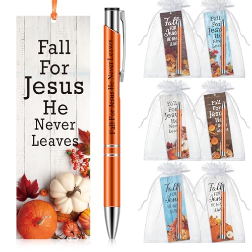 Dispowreath 36 Pcs/18 Set Fall for Jesus He Never Leaves Church Gifts Set - style: Fall for Jesus