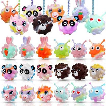 18 Pack Animal Pop Balls Party Favors for Kids, Treasure Box Prizes Toys - style: 18PCS Animal Pop Ball
