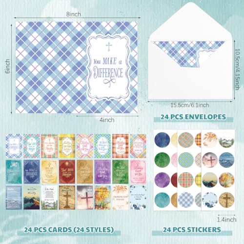 24 Pack Christian Pastor Ministry Appreciation Cards, Assorted - style: Ministry Assorted