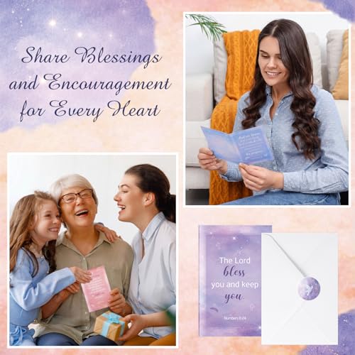 50 Sets Watercolor Christian Greeting Cards Bulk with Envelopes - style: Watercolor
