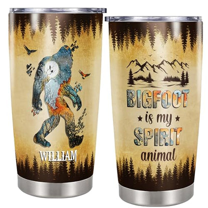 Dorris Personalized Bigfoot Tumbler Custom Name Stainless Steel Insulated Cups with Lid 20oz 30oz Travel Coffee Mug Gift for Birthday Men Women - color: Bigfoot