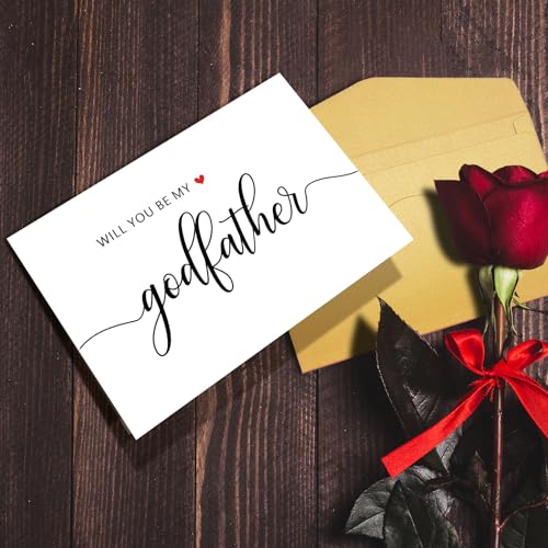 Nchigedy Will You Be My Godfather Card, Godfather Proposal Card, Godfather Request Asking Card for Men, Godfather Proposal Gift from Godchild - color: #2