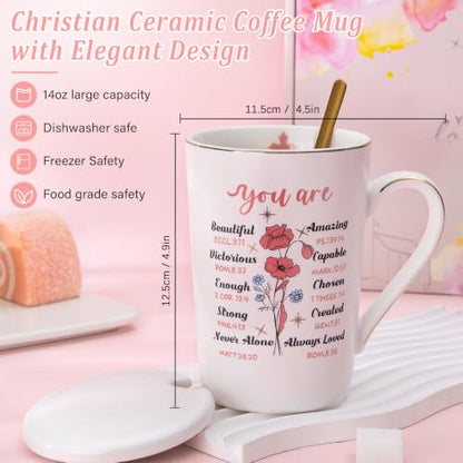 Christian Gifts For Women, 9Pcs Inspirational Religious Birthday Gift Set - color: White-Christian