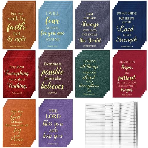 CHENGU 50 Pack Christian Notebooks Prayer Journals Bulk, Vibrant Style - style: Vibrant Style