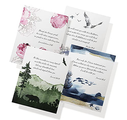 Twigs Paper Christian Sympathy Cards, 24 Bible Verse Blank Note Cards - color: Bible Verses, size: 24-Count