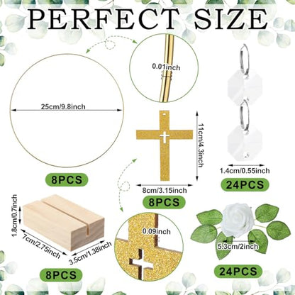 Sintuff 72 Pcs Baptism Table Centerpieces Decorations, Gold - color: Gold