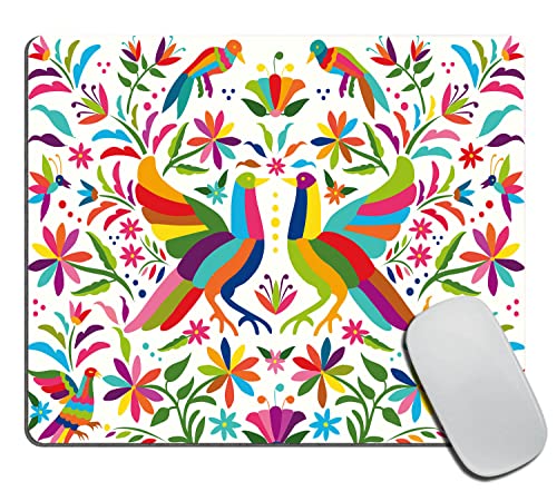 Colorful Mexican Traditional Mouse Pad Non-Slip Rubber Base Gaming MousePads for Computers Laptop Office, Computer Mouse Pad for Wireless Mouse, 9.5"x7.9"x0.12" Inch(240mm x 200mm x 3mm) - color: TSP167