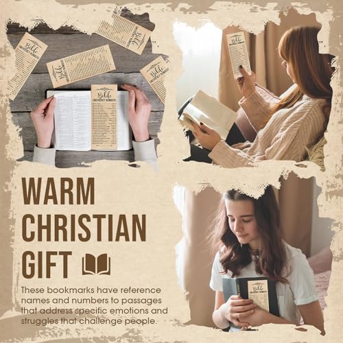 Motiskyy 100 Pcs Bible Emergency Numbers Bookmark Gift