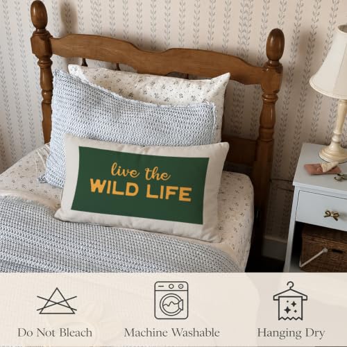 Boys Room Decor Live The Wild Life 12x20 Pillow Cover - color: Live the Wild Life
