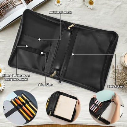 PU Bible Case, Bible Cover for Women,Small Bible Covers with Leather Bookmark (Set of 1), Bible Carrying Case,Art Painting - color: Art Painting, size: Small