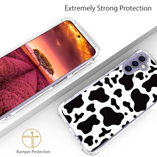 for Samsung Galaxy S24 & S25 Case - Black Cow Print - color: Black Cow Print, size: Galaxy S24 & S25