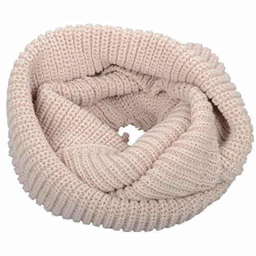 NEOSAN Womens Thick Ribbed Knit Winter Infinity Circle Loop Scarf - color: Khaki
