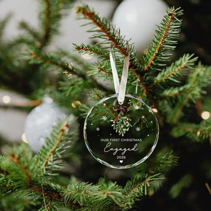 Engagement Gifts for Couples - Engaged Christmas Engagement Ornament 2026 - color: Engaged