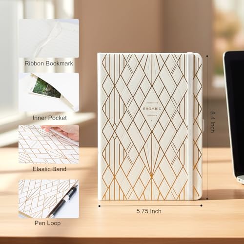 Comix Aesthetic Lined Journal for Writing, 192 Pages, 100GSM Paper, A5 Size - color: White
