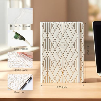 Comix Aesthetic Lined Journal for Writing, 192 Pages, 100GSM Paper, A5 Size - color: White
