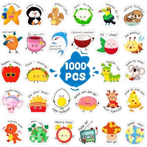 1000 PCS Back to School Stickers, Teacher Classroom Motivational Stickers - style: 1000Pcs Motivational Teacher Reward Stickers