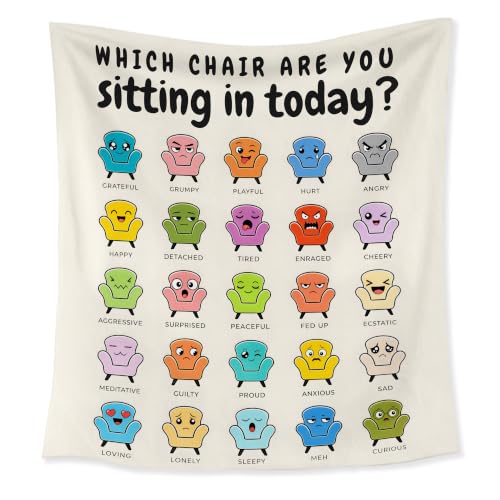 HUGANE Emotion Chair Mental Health Tapestry Wall Decor 50x60 Inch - color: colour-09