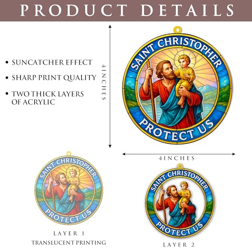 Nativity Ornament, Suncatcher Ornaments (Saint Christopher) - color: Saint Christopher