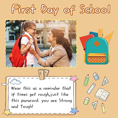 First Day of School Bracelets, Back to School Bracelets Mommy and Me - color: 2PCS Red
