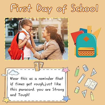 First Day of School Bracelets, Back to School Bracelets Mommy and Me - color: 2PCS Red