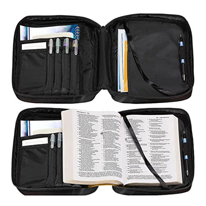 Coldinair Fire Flame Soccer Print Bible Cover Holders for Men Teens Kids Boys,Carrying Book Case Church Bag Bible Bags with Handle and Zippered Pocket - color: Fire Flame Soccer