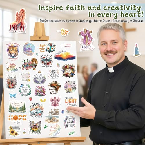200PCS Christian Stickers, Bible Stickers Vinyl Pack for Bible Journaling