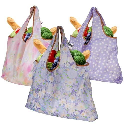 Large Foldable Grocery Bag Set of 3 Reusable Shopping Bags