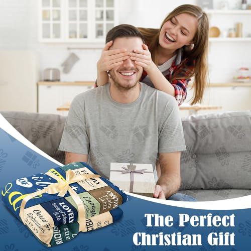 Christian Gifts for Men, I Am A Child of God Blanket, 50"x60" - color: Christian Gifts Blue
