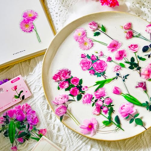 DothRayan Flower Stickers for Kids Teens Girls Adult, 200Pcs Waterproof Flower Stickers for Water Bottle Laptop - color: Flower B