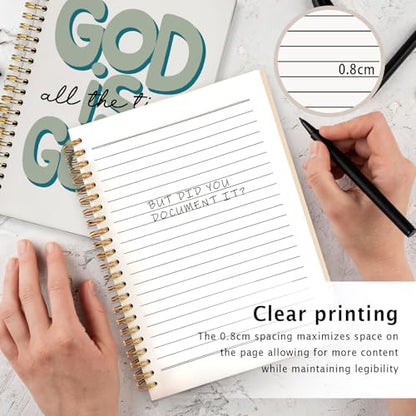 ETVISO Green Bible Journal Notebook for Women, Inspirational Christian Gifts for Women, Prayer Bible Supplies Journal, Church Notes Notebook, Cute Preppy Aesthetic Hardcover Spiral Notebooks 5.5x8.3 - color: 04-Bible(Green)