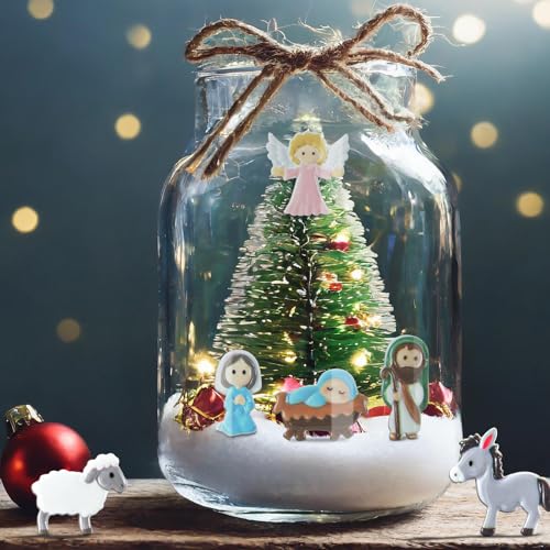 Cinnvoice 60 Pcs Christmas Nativity Scene Sets for Crafts - color: Colorful, style: Jesus