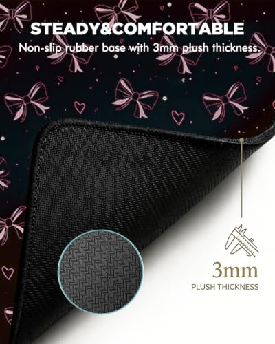 Mouse Pad, Desk Mat, 31.5x11.8in Large Mousepad, Bow - color: Bow