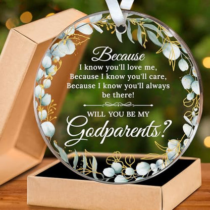 HEXMOZ Godparents Proposal Gift - Godparent Gifts for Baptism - color: Godparents