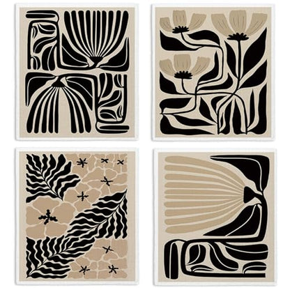 Swedish Dishcloths for Kitchen, Floral Boho Botanical Swedish DishCloths, Papaya Reusable Paper Towels Washable, 4 Pcs Dish Towels for Kitchen Party Home Housewarming Cleaning Cloths - color: Flower 11