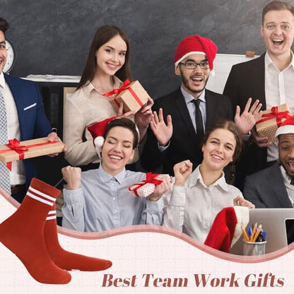 Glitopper 12 Pairs Best Team Ever Gift Socks Bulk - color: Macaron, style: Team