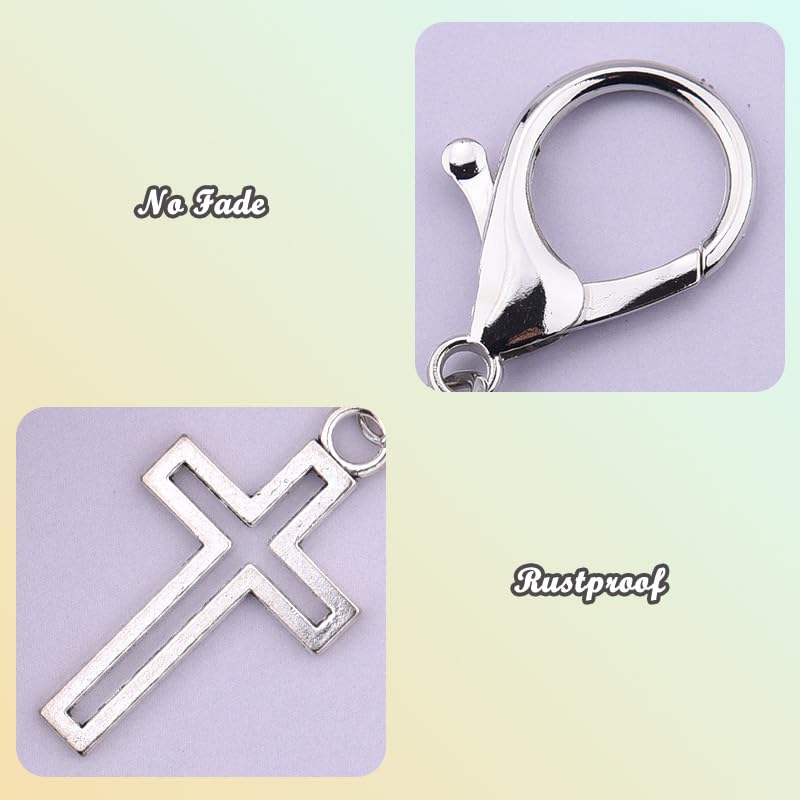 YALLNASL Cross Purse Charm for Handbag Purse Cross Keychain Accessories for Women Men Religious Christian Birthday Gift Ideas - color: Hollow