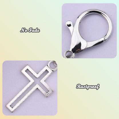 YALLNASL Cross Purse Charm for Handbag Purse Cross Keychain Accessories for Women Men Religious Christian Birthday Gift Ideas - color: Hollow