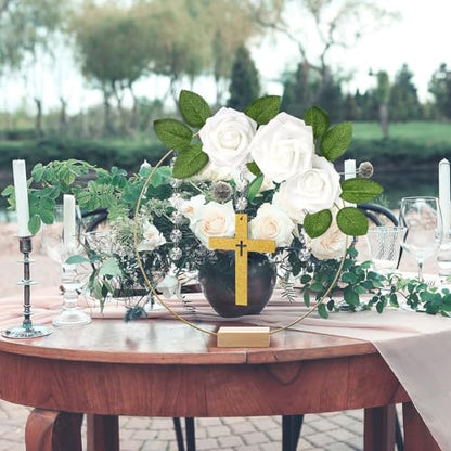 Sintuff 72 Pcs Baptism Table Centerpieces Decorations, Gold - color: Gold