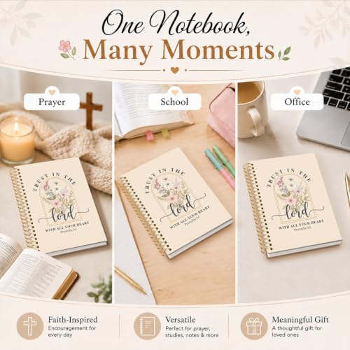 Bible Journal Notebook, Inspirational Christian Gifts for Women - color: The Bible of Flowers